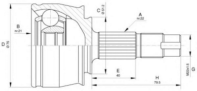 OPEN PARTS cvj565210 -  Шарнирный комплект, приводной вал